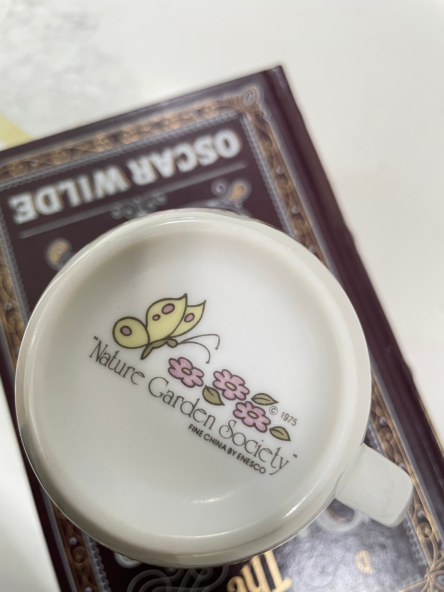Vintage Nature Garden Society Butterfly & Floral Tea/Coffee Mug