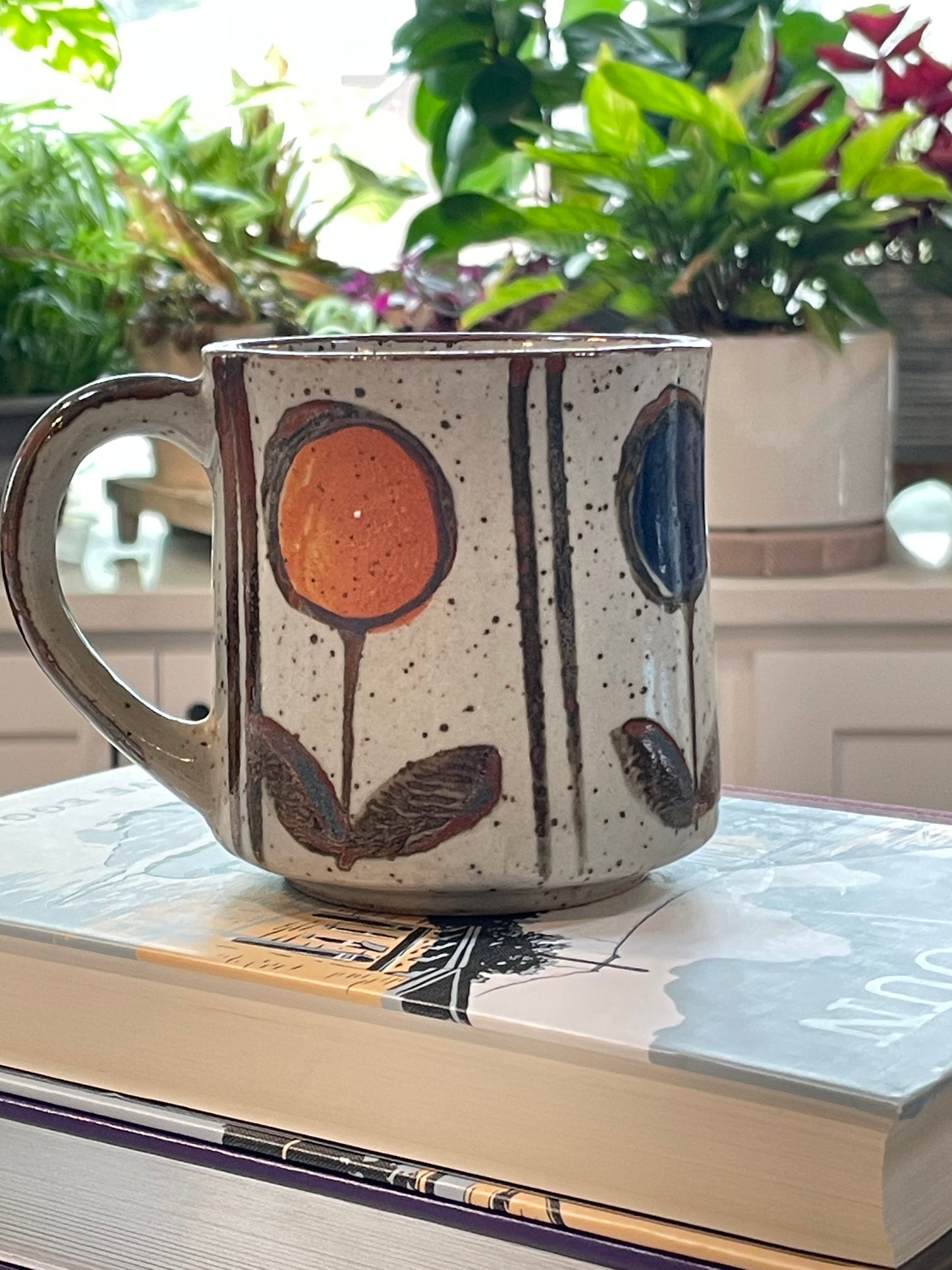 Japanese Tulip Stoneware Mug by Otagiri