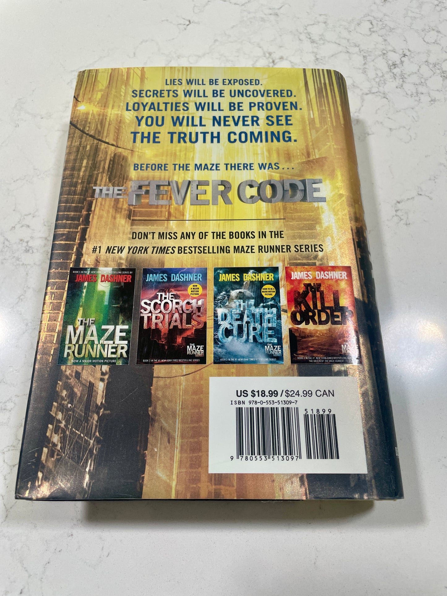 The Fever Code written by James Dashner (The Maze Runner Series- Hardback)