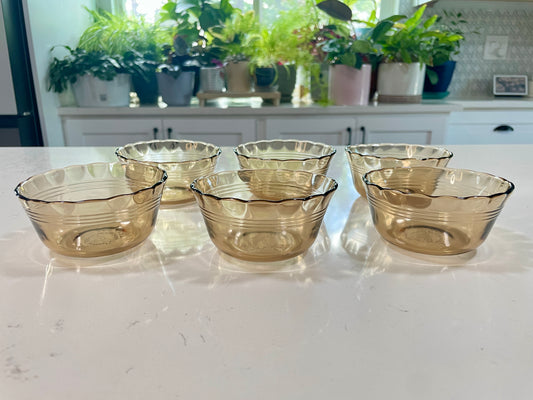 Vintage Glass Custard Cups by Pyrex (discontinued style - set of 6)